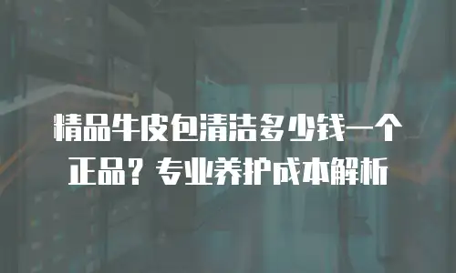 精品牛皮包清洁多少钱一个正品？专业养护成本解析