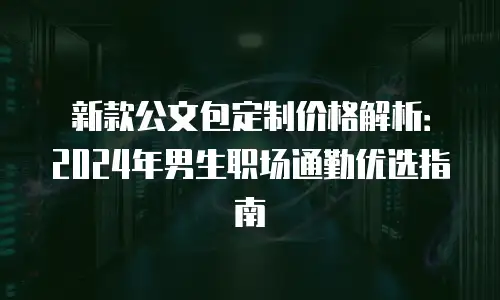 新款公文包定制价格解析：2024年男生职场通勤优选指南
