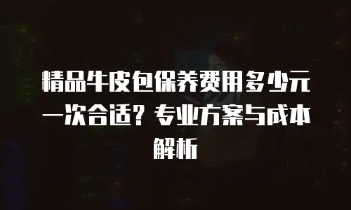 精品牛皮包保养费用多少元一次合适？专业方案与成本解析