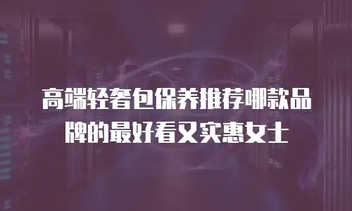 高端轻奢包保养推荐哪款品牌的最好看又实惠女士