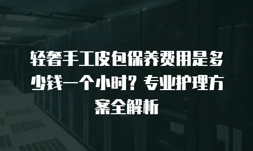 轻奢手工皮包保养费用是多少钱一个小时？专业护理方案全解析
