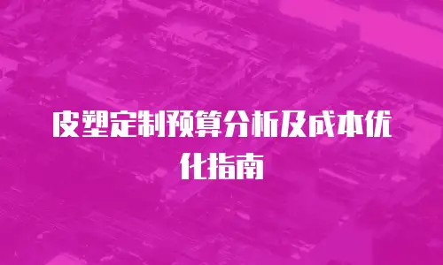 皮塑定制预算分析及成本优化指南