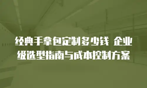 经典手拿包定制多少钱 企业级选型指南与成本控制方案