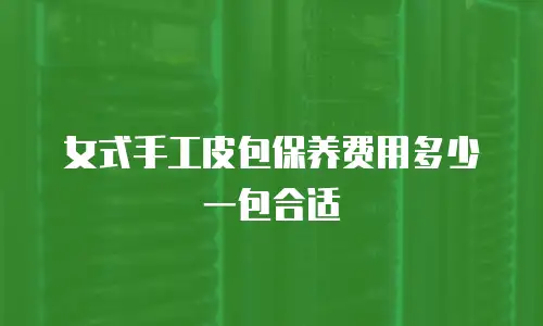 女式手工皮包保养费用多少一包合适