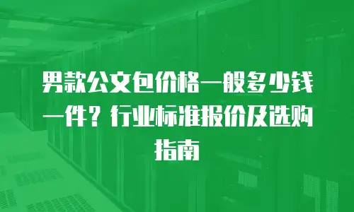 男款公文包价格一般多少钱一件？行业标准报价及选购指南