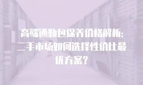 高端通勤包保养价格解析：二手市场如何选择性价比最优方案？