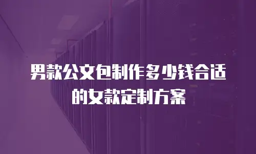 男款公文包制作多少钱合适的女款定制方案