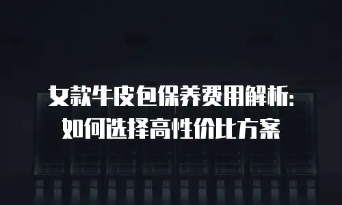 女款牛皮包保养费用解析：如何选择高性价比方案