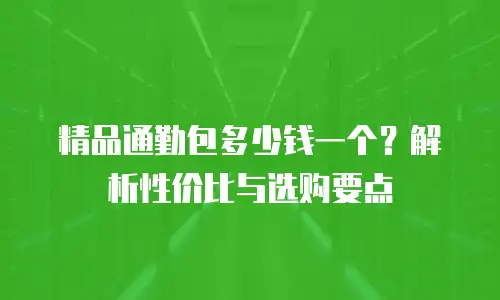 精品通勤包多少钱一个？解析性价比与选购要点