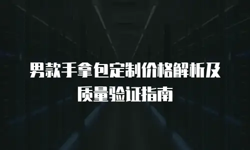 男款手拿包定制价格解析及质量验证指南