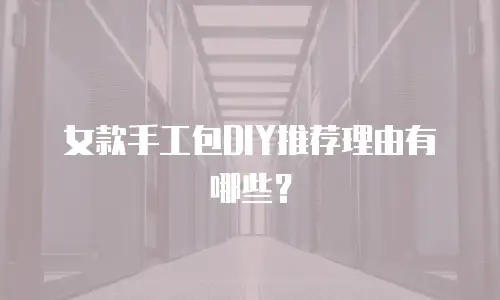 女款手工包DIY推荐理由有哪些？