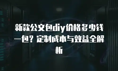 新款公文包diy价格多少钱一包？定制成本与效益全解析