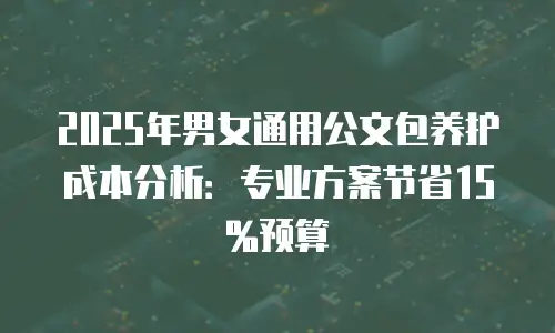 2025年男女通用公文包养护成本分析：专业方案节省15%预算