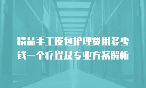 精品手工皮包护理费用多少钱一个疗程及专业方案解析