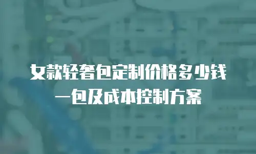 女款轻奢包定制价格多少钱一包及成本控制方案