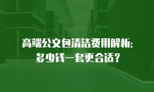 高端公文包清洁费用解析：多少钱一套更合适？