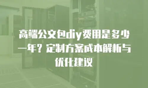 高端公文包diy费用是多少一年？定制方案成本解析与优化建议