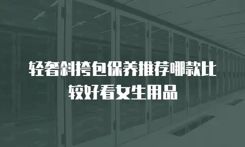 轻奢斜挎包保养推荐哪款比较好看女生用品