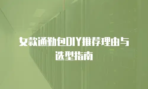 女款通勤包DIY推荐理由与选型指南