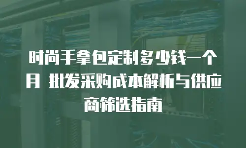 时尚手拿包定制多少钱一个月 批发采购成本解析与供应商筛选指南