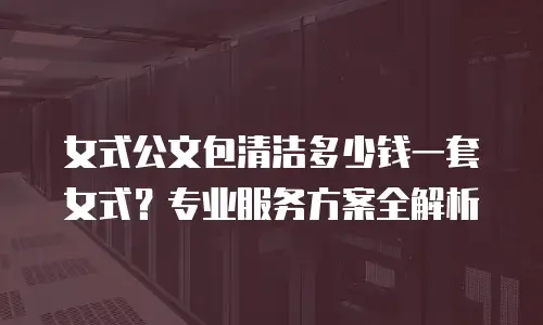 女式公文包清洁多少钱一套女式？专业服务方案全解析