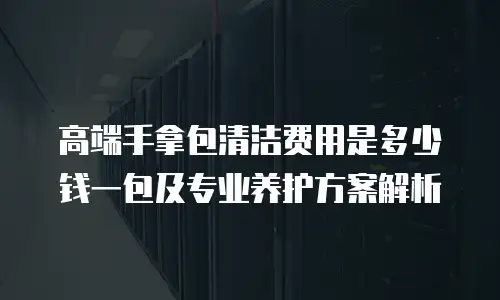 高端手拿包清洁费用是多少钱一包及专业养护方案解析