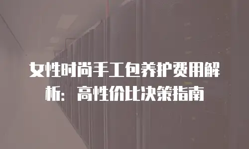 女性时尚手工包养护费用解析：高性价比决策指南