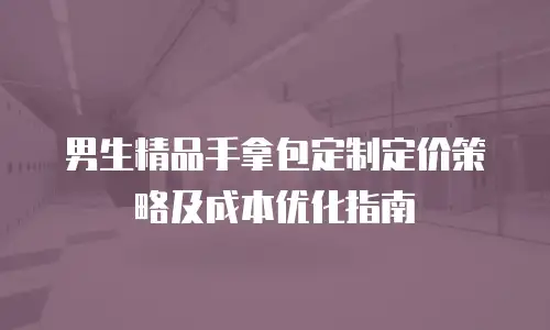 男生精品手拿包定制定价策略及成本优化指南