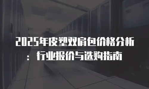 2025年皮塑双肩包价格分析：行业报价与选购指南