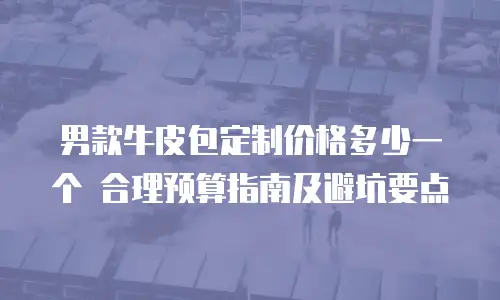 男款牛皮包定制价格多少一个 合理预算指南及避坑要点