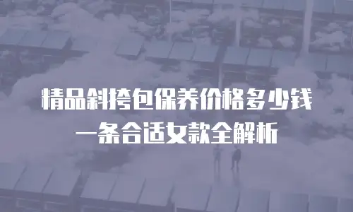 精品斜挎包保养价格多少钱一条合适女款全解析