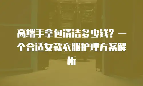 高端手拿包清洁多少钱？一个合适女款衣服护理方案解析