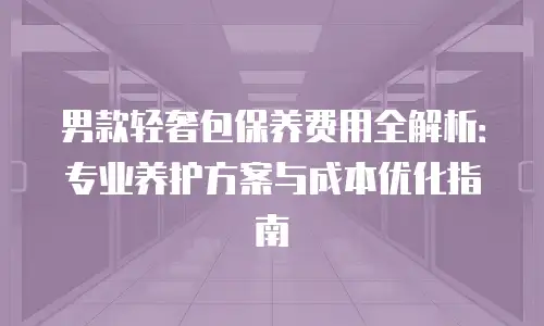 男款轻奢包保养费用全解析：专业养护方案与成本优化指南
