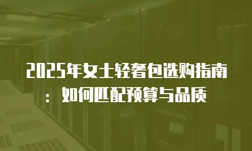 2025年女士轻奢包选购指南：如何匹配预算与品质