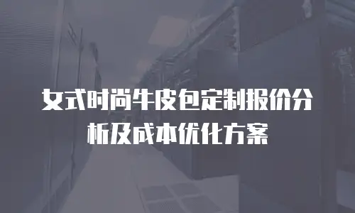 女式时尚牛皮包定制报价分析及成本优化方案