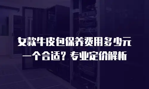 女款牛皮包保养费用多少元一个合适？专业定价解析