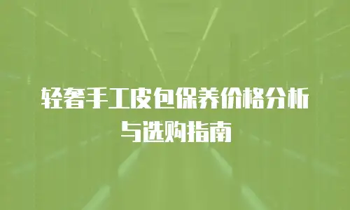 轻奢手工皮包保养价格分析与选购指南