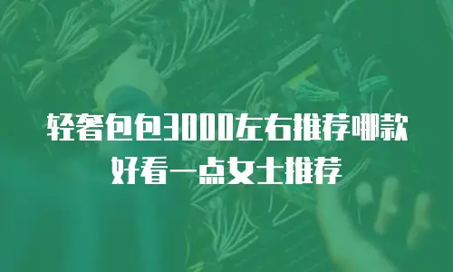 轻奢包包3000左右推荐哪款好看一点女士推荐