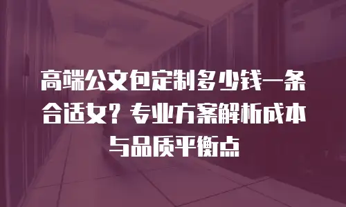 高端公文包定制多少钱一条合适女？专业方案解析成本与品质平衡点