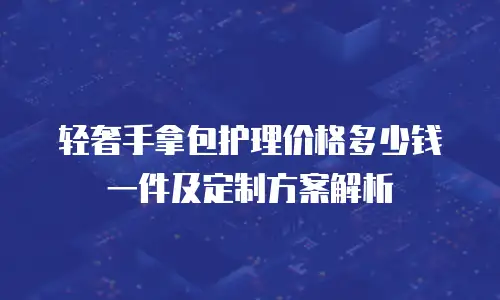 轻奢手拿包护理价格多少钱一件及定制方案解析