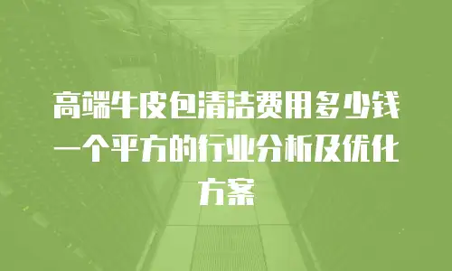 高端牛皮包清洁费用多少钱一个平方的行业分析及优化方案