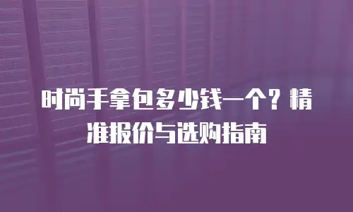 时尚手拿包多少钱一个？精准报价与选购指南