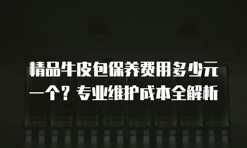 精品牛皮包保养费用多少元一个？专业维护成本全解析