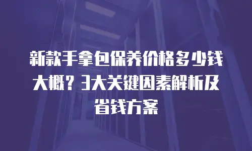 新款手拿包保养价格多少钱大概？3大关键因素解析及省钱方案