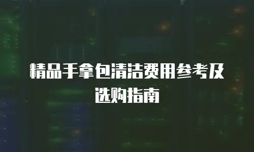 精品手拿包清洁费用参考及选购指南
