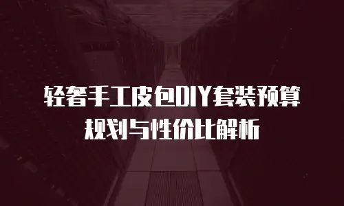 轻奢手工皮包DIY套装预算规划与性价比解析