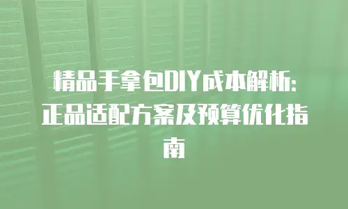 精品手拿包DIY成本解析：正品适配方案及预算优化指南