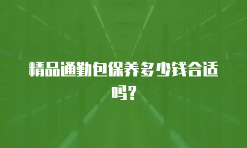 精品通勤包保养多少钱合适吗？