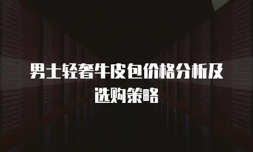 男士轻奢牛皮包价格分析及选购策略