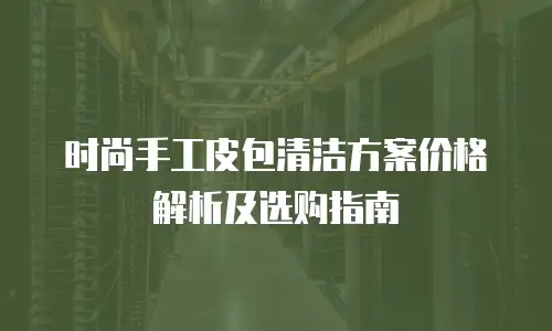 时尚手工皮包清洁方案价格解析及选购指南